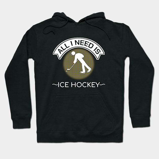 Ice Hockey Hockey Player Ice Skating Quotes Gift Hoodie by bigD